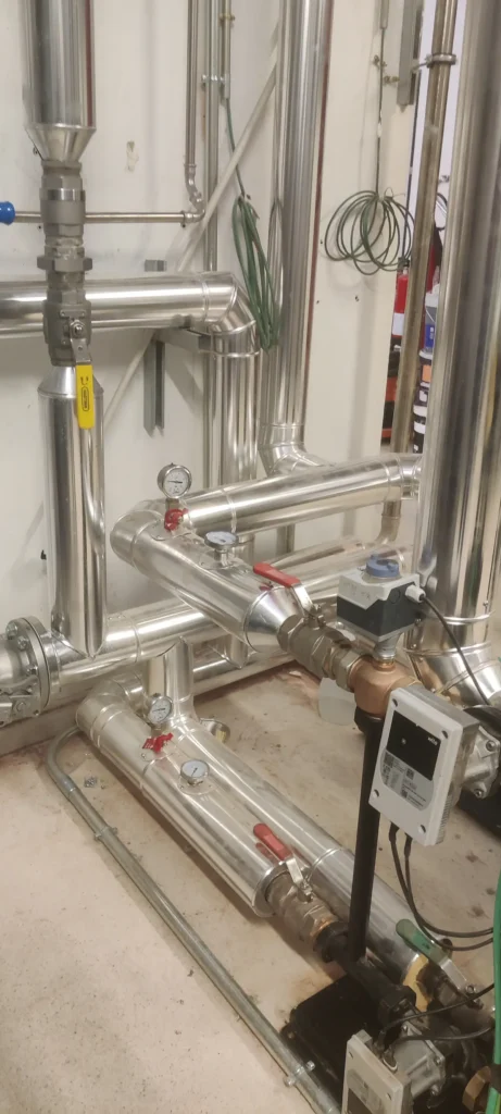 Circuito hidráulico de la nueva instalación de ACS del Hospital San Juan de Dios